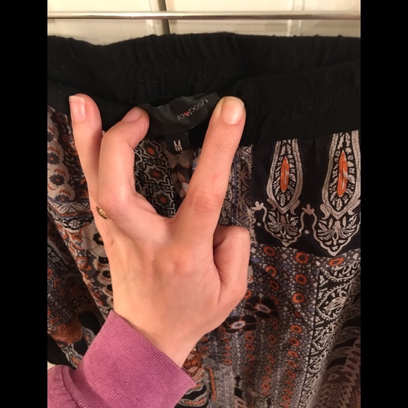 Bohemian Pant 90’s Style Hippie Chic Dark Print - Picture 10 of 12